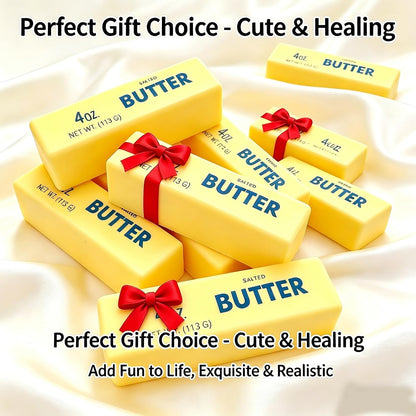 Butter Squishy Toy, Squishy Butter Stick, Butter Stress Toy, Squeeze Butter Squishy - Slow Rising Party Favor Stress Relief Gift for Kids 4-8 8-12 (1Pcs Butter Stick)