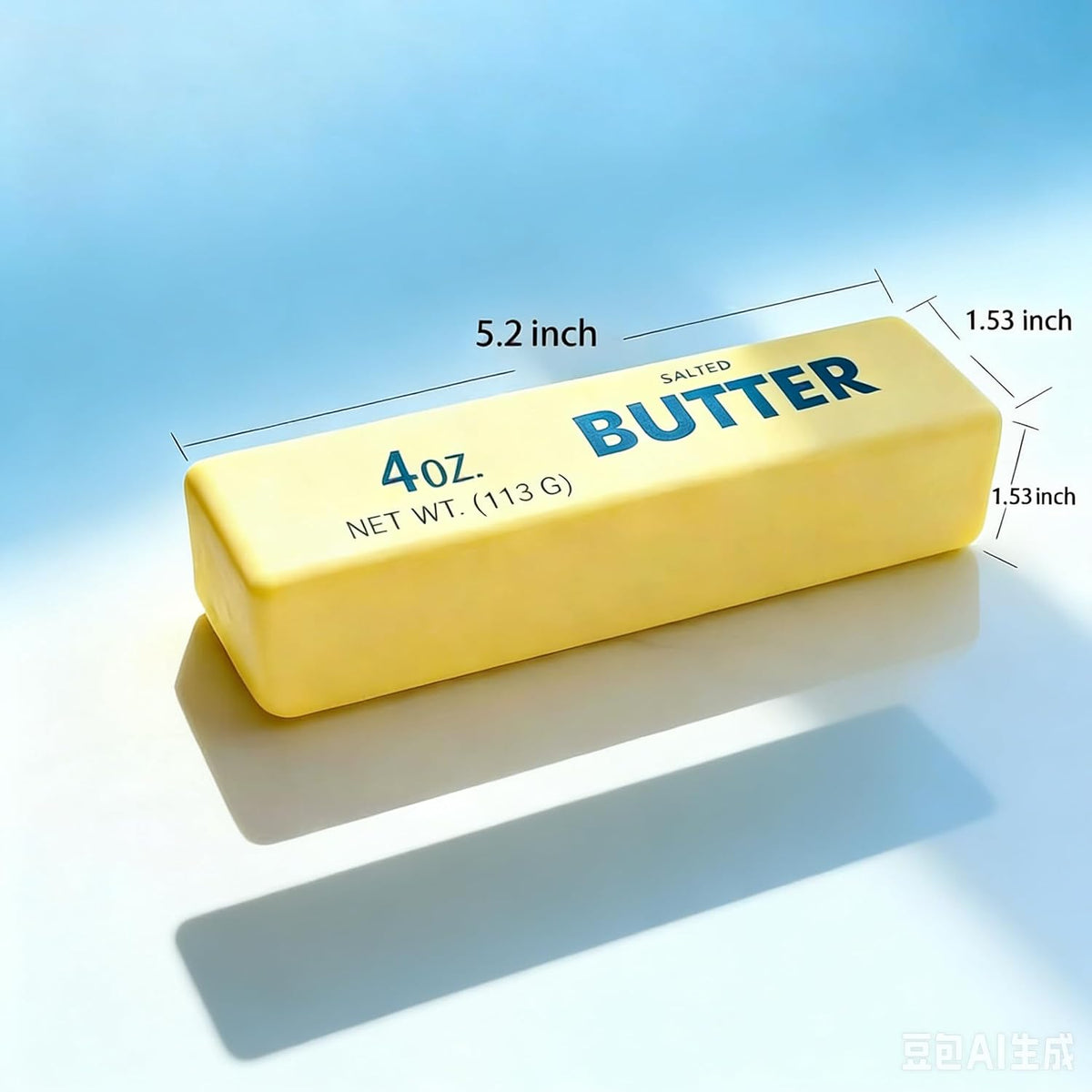 Butter Squishy Toy, Squishy Butter Stick, Butter Stress Toy, Squeeze Butter Squishy - Slow Rising Party Favor Stress Relief Gift for Kids 4-8 8-12 (1Pcs Butter Stick)